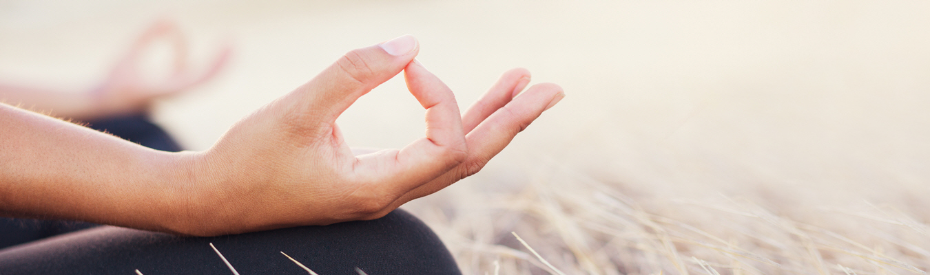 Hand doing a yoga sign